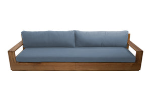 Pacific 108" Teak Outdoor Sofa. Sunbrella Cushion