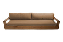 Pacific 108" Teak Outdoor Sofa. Sunbrella Cushion