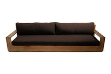 Pacific 108" Teak Outdoor Sofa. Sunbrella Cushion