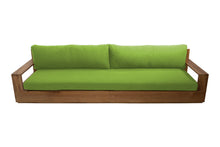 Pacific 108" Teak Outdoor Sofa. Sunbrella Cushion
