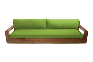 Pacific 84" Teak Outdoor Sofa. Sunbrella Cushion