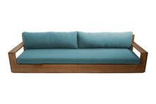 Pacific 108" Teak Outdoor Sofa. Sunbrella Cushion