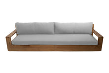 Pacific 108" Teak Outdoor Sofa. Sunbrella Cushion