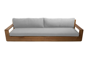 Pacific 108" Teak Outdoor Sofa. Sunbrella Cushion