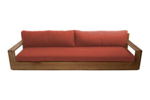 Pacific 108" Teak Outdoor Sofa. Sunbrella Cushion
