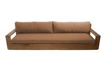 Pacific 108" Teak Outdoor Sofa. Sunbrella Cushion