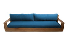 Pacific 108" Teak Outdoor Sofa. Sunbrella Cushion