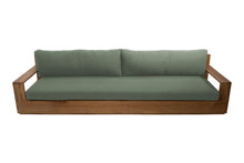 Pacific 108" Teak Outdoor Sofa. Sunbrella Cushion