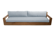 Pacific 108" Teak Outdoor Sofa. Sunbrella Cushion