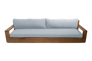 Pacific 108" Teak Outdoor Sofa. Sunbrella Cushion