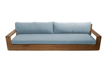 Pacific 108" Teak Outdoor Sofa. Sunbrella Cushion