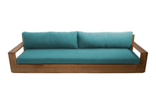 Pacific 108" Teak Outdoor Sofa. Sunbrella Cushion