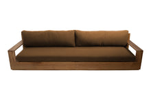 Pacific 108" Teak Outdoor Sofa. Sunbrella Cushion