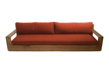 Pacific 108" Teak Outdoor Sofa. Sunbrella Cushion