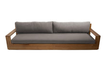 Pacific 108" Teak Outdoor Sofa. Sunbrella Cushion