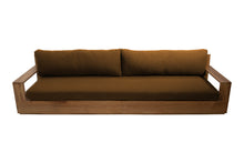 Pacific 108" Teak Outdoor Sofa. Sunbrella Cushion
