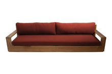 Pacific 108" Teak Outdoor Sofa. Sunbrella Cushion