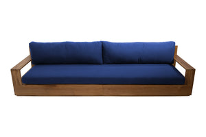 Pacific 108" Teak Outdoor Sofa. Sunbrella Cushion
