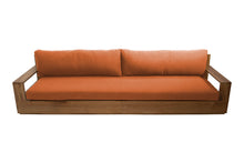 Pacific 108" Teak Outdoor Sofa. Sunbrella Cushion