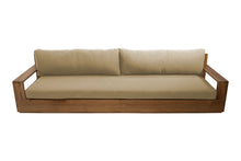 Pacific 108" Teak Outdoor Sofa. Sunbrella Cushion