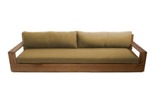 Pacific 108" Teak Outdoor Sofa. Sunbrella Cushion