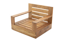 Pacific Teak Outdoor Swivel Club Chair. Sunbrella Cushion.