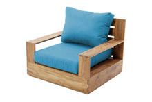 Pacific Teak Outdoor Swivel Club Chair. Sunbrella Cushion.