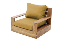 Pacific Teak Outdoor Swivel Club Chair. Sunbrella Cushion.