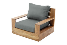 Pacific Teak Outdoor Swivel Club Chair. Sunbrella Cushion.