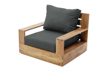 Pacific Teak Outdoor Swivel Club Chair. Sunbrella Cushion.