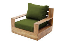 Pacific Teak Outdoor Swivel Club Chair. Sunbrella Cushion.