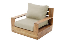 Pacific Teak Outdoor Swivel Club Chair. Sunbrella Cushion.