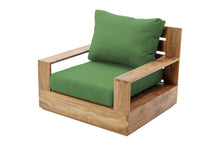 Pacific Teak Outdoor Swivel Club Chair. Sunbrella Cushion.