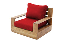 Pacific Teak Outdoor Swivel Club Chair. Sunbrella Cushion.