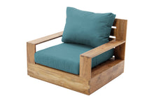 Pacific Teak Outdoor Swivel Club Chair. Sunbrella Cushion.