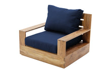 Pacific Teak Outdoor Swivel Club Chair. Sunbrella Cushion.