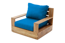 Pacific Teak Outdoor Swivel Club Chair. Sunbrella Cushion.