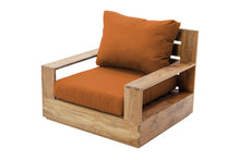 Pacific Teak Outdoor Swivel Club Chair. Sunbrella Cushion.