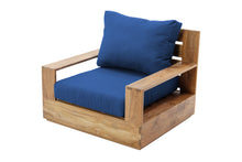 Pacific Teak Outdoor Swivel Club Chair. Sunbrella Cushion.