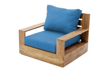 Pacific Teak Outdoor Swivel Club Chair. Sunbrella Cushion.