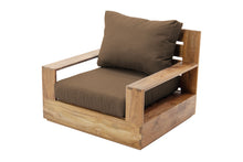 Pacific Teak Outdoor Swivel Club Chair. Sunbrella Cushion.