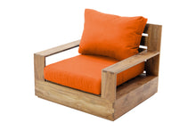 Pacific Teak Outdoor Swivel Club Chair. Sunbrella Cushion.