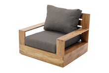Pacific Teak Outdoor Swivel Club Chair. Sunbrella Cushion.