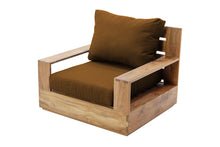 Pacific Teak Outdoor Swivel Club Chair. Sunbrella Cushion.