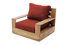 Pacific Teak Outdoor Swivel Club Chair. Sunbrella Cushion.