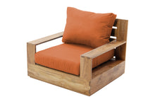 Pacific Teak Outdoor Swivel Club Chair. Sunbrella Cushion.