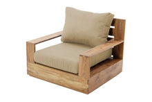 Pacific Teak Outdoor Swivel Club Chair. Sunbrella Cushion.