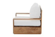 Pacific Teak Outdoor Swivel Club Chair. Sunbrella Cushion.