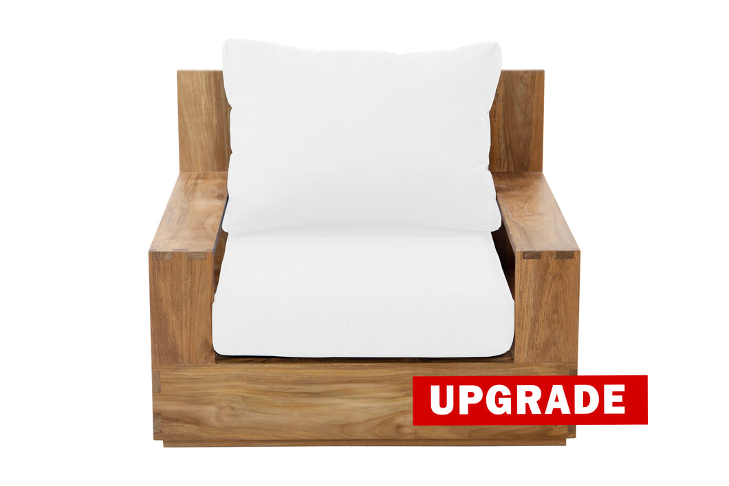 UPGRADE Pacific Teak Outdoor Swivel Club Chair