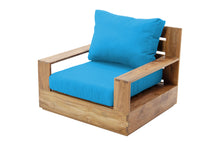 Pacific Teak Outdoor Swivel Club Chair. Sunbrella Cushion.